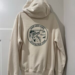 Aime Leon Dore Off-White Hoodie with Graphic Print